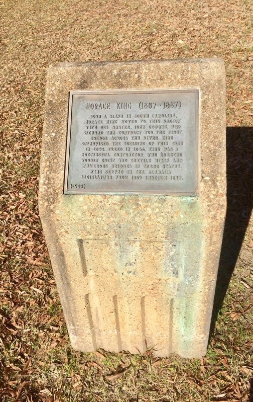 Horace King plaque and stone. image. Click for full size.