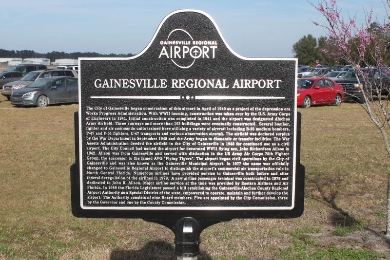 Gainesville Regional Airport Marker image. Click for full size.