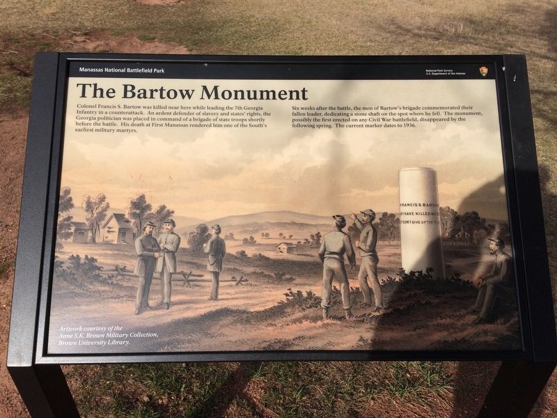 The Bartow Monument Marker image. Click for full size.
