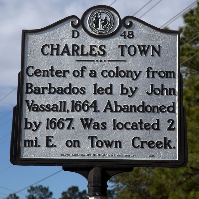 Charles Town Marker image. Click for full size.