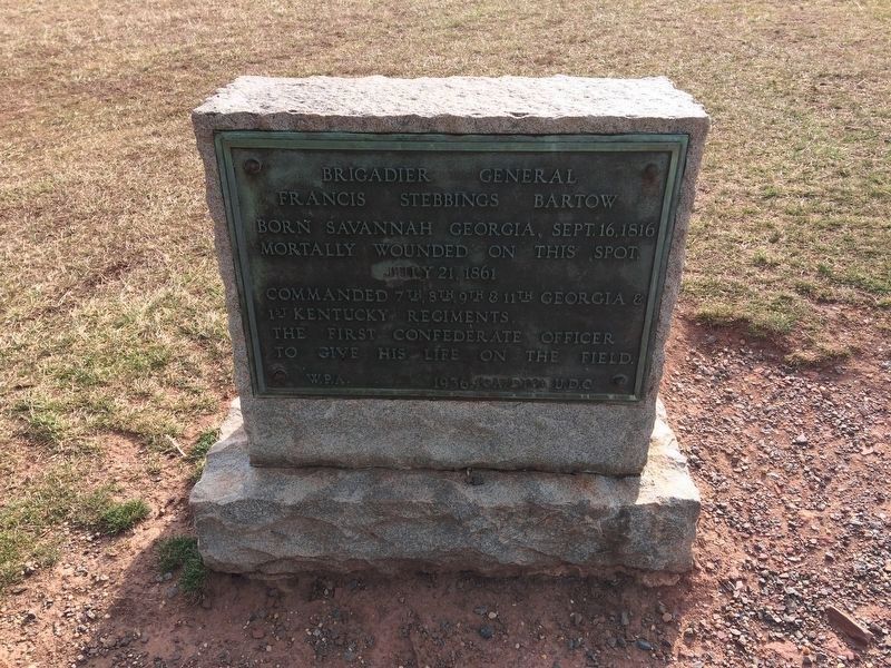 Current General Bartow Monument image. Click for full size.