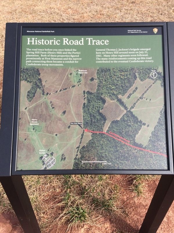 Historic Road Trace Marker image. Click for full size.