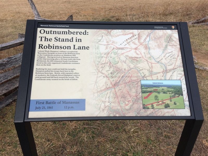 Outnumbered: The Stand in Robinson Lane Marker image. Click for full size.