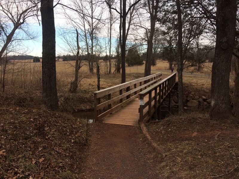 Footbridge over Holkums Branch. Click for full size. Footbridge over Holkums Branch image. Click for full size.