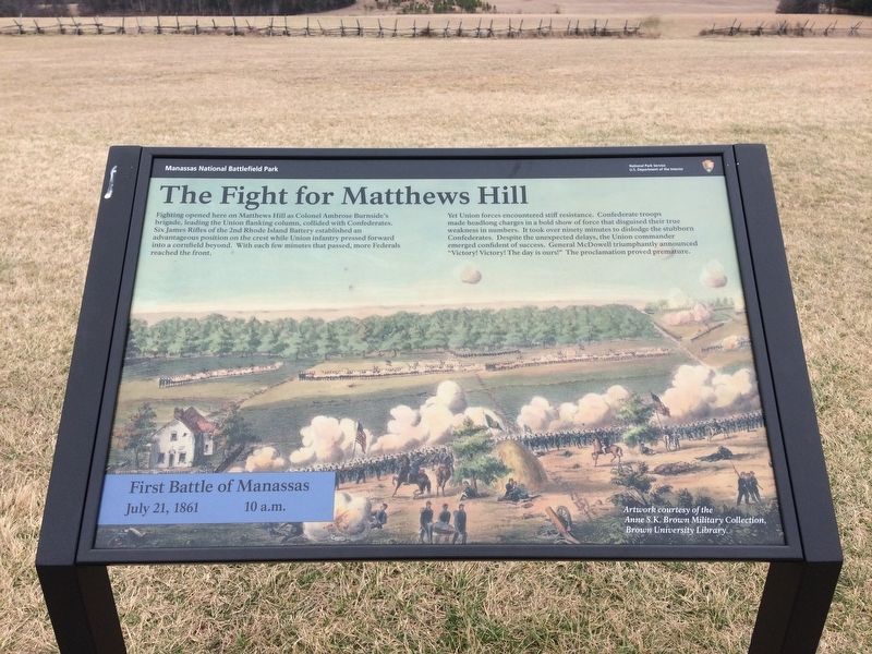The Fight for Matthews Hill Marker image. Click for full size.