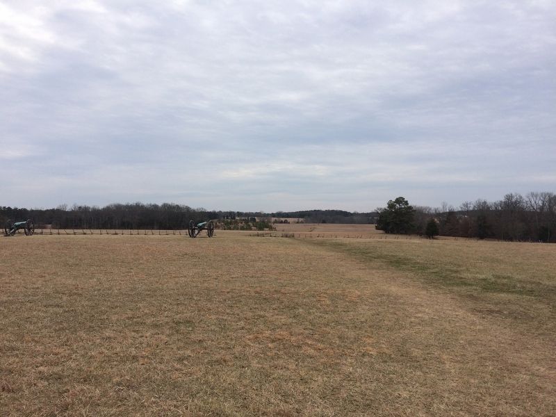 View of the Union Artillery Line on Matthews Hill. Click for full size. View of the Union Artillery Line on Matthews Hill image. Click for full size.