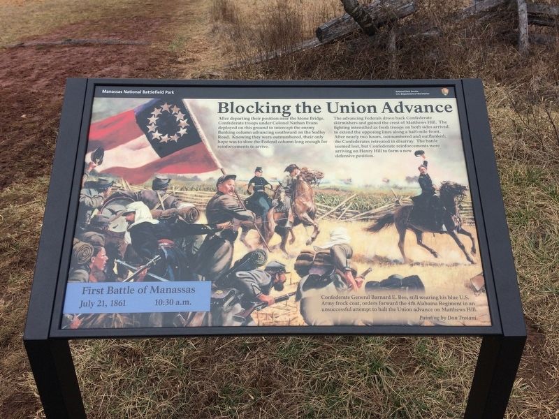 Blocking the Union Advance Marker. Click for full size. Blocking the Union Advance Marker image. Click for full size.