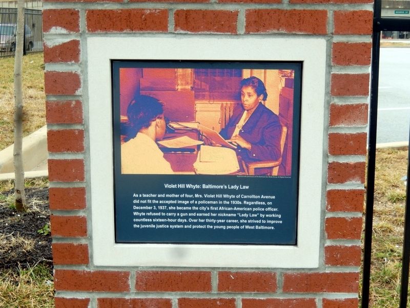 Violet Hill Whyte: Baltimore�s Lady Law Marker image. Click for full size.