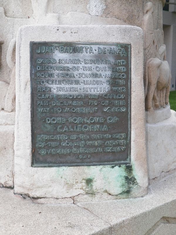 Juan Bautista de Anza Marker image. Click for full size.