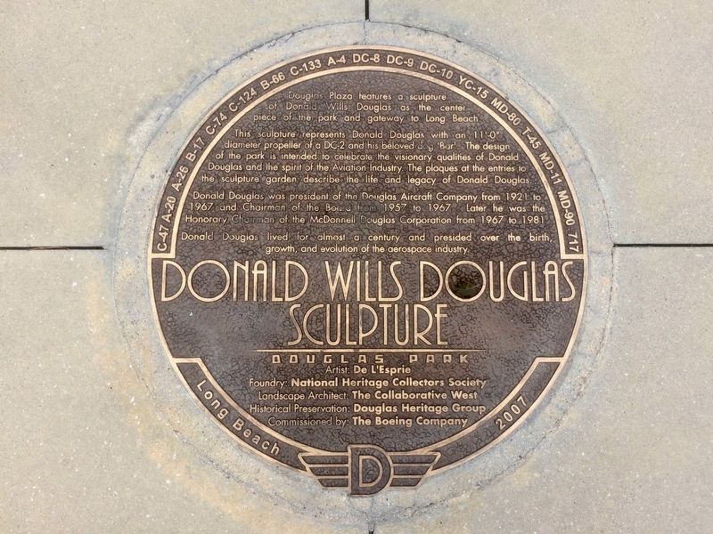 Donald Wills Douglas Sculpture. Click for full size. Donald Wills Douglas Sculpture image. Click for full size.