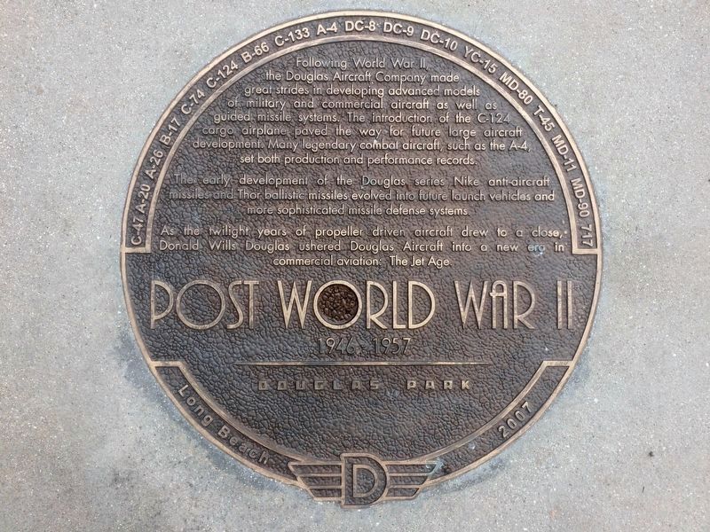 Post World War II 1946 - 1957. Click for full size. Post World War II 1946 - 1957 image. Click for full size.