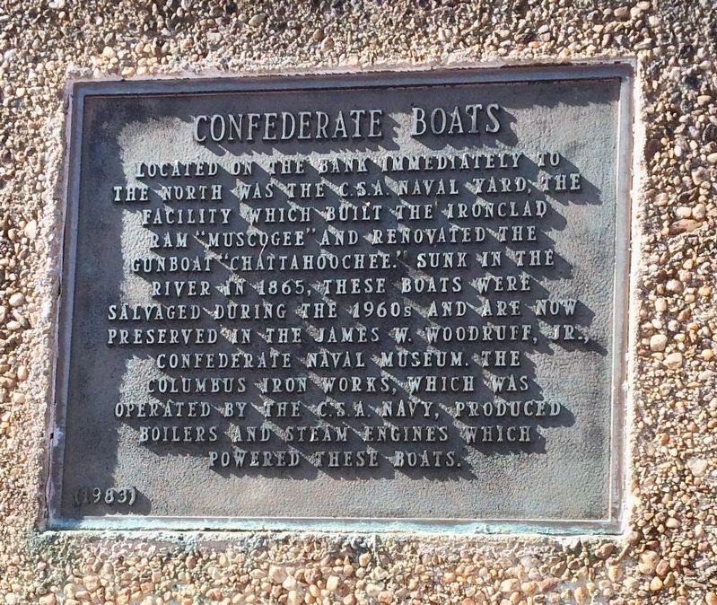 Confederate Boats Marker image. Click for full size.