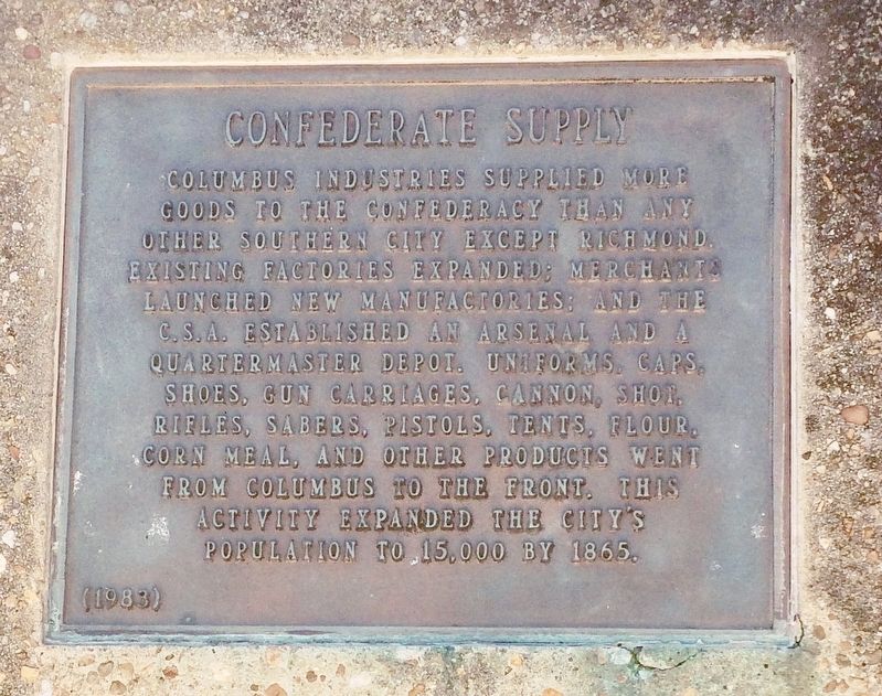 Confederate Supply Marker image. Click for full size.