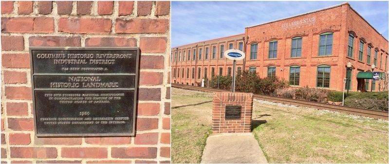 Columbus Historic Riverfront Industrial District plaque. image. Click for full size.