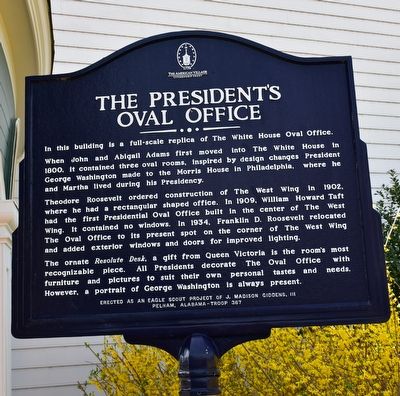 The President's Oval Office Marker image. Click for full size.