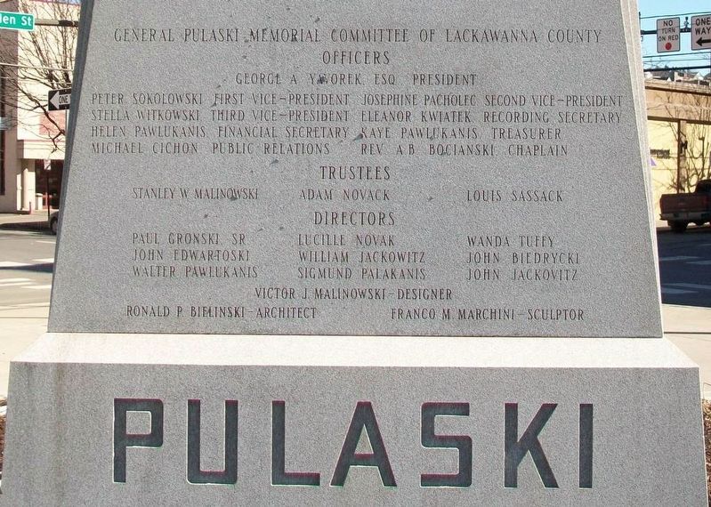 General Casimir Pulaski Marker (rear) image. Click for full size.