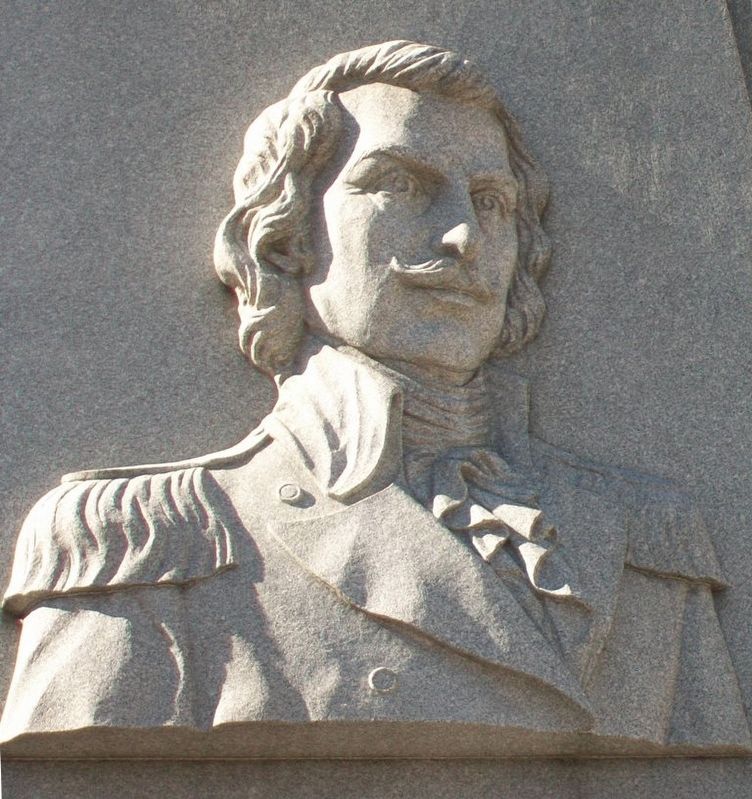 General Casimir Pulaski Relief on Monument image. Click for full size.