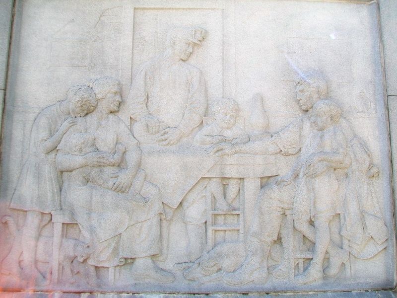 Bas Relief on Rear of John Mitchell Monument image. Click for full size.