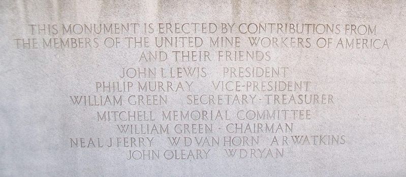 John Mitchell Monument Sponsors image. Click for full size.