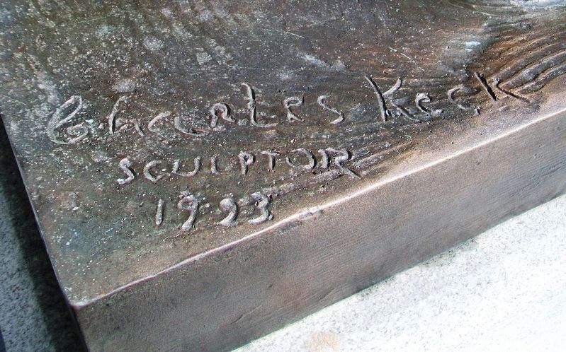 John Mitchell Statue Sculptor Mark image. Click for full size.