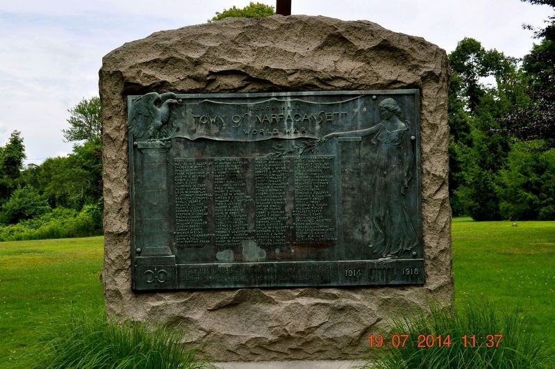 Honor Roll Town of Narracansett World War Marker image. Click for full size.