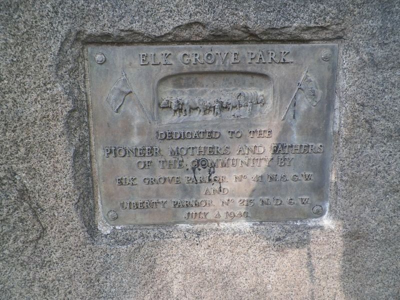 Elk Grove Park Marker. Click for full size. Elk Grove Park Marker image. Click for full size.