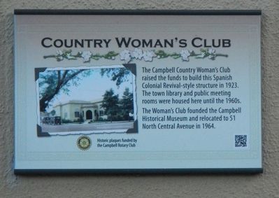 Country Woman's Club Marker. Click for full size. Country Woman's Club Marker image. Click for full size.
