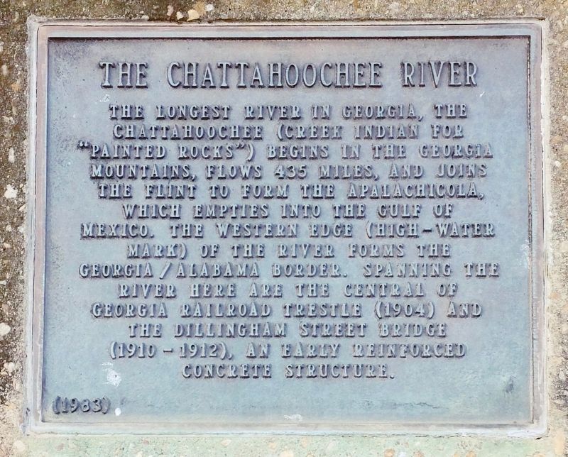 The Chattahoochee River Marker image. Click for full size.