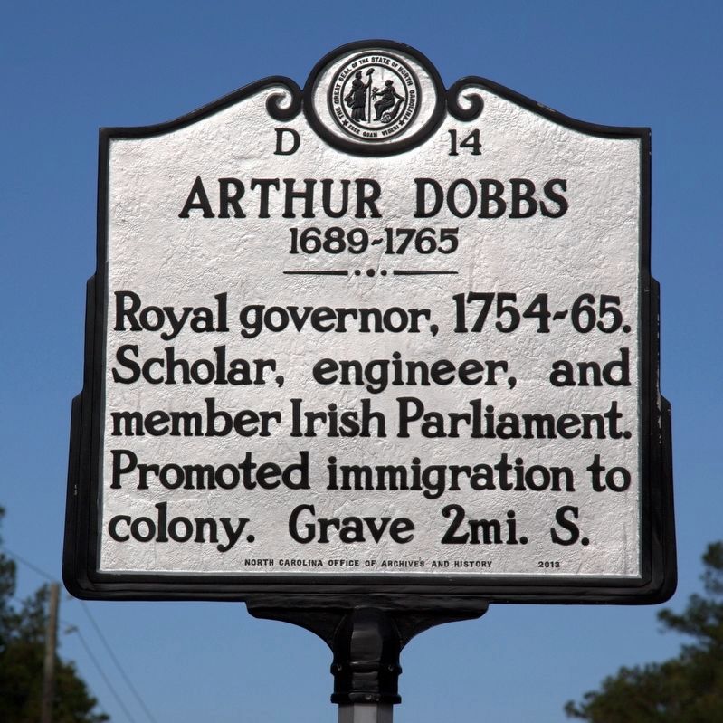 Arthur Dobbs Marker image. Click for full size.
