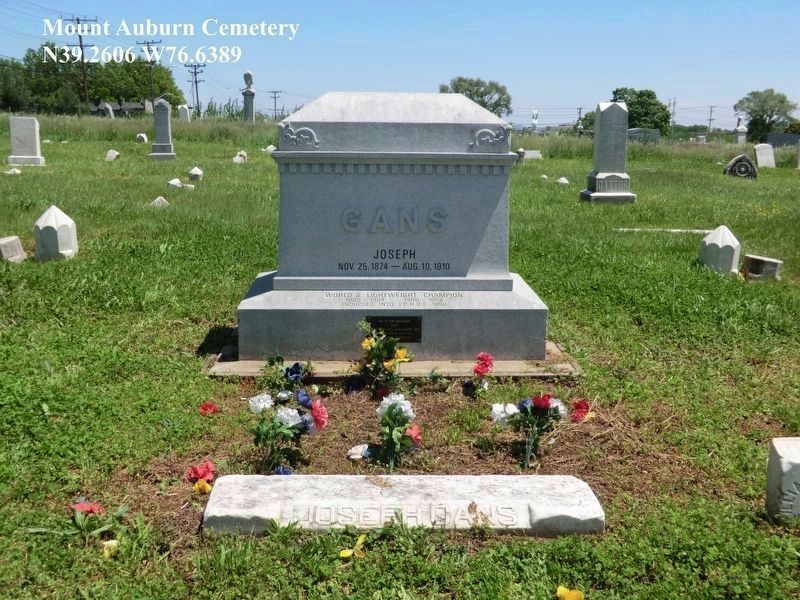 Joe Gans Grave Site image. Click for full size.