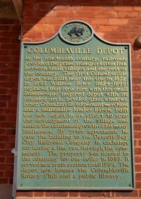 Columbiaville Depot Marker image. Click for full size.