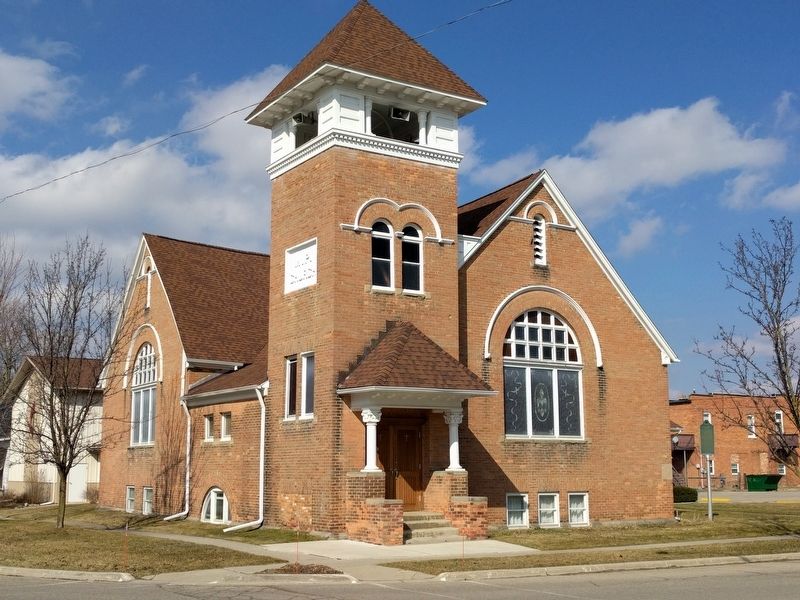 United Methodist Church and Marker. Click for full size. United Methodist Church and Marker image. Click for full size.