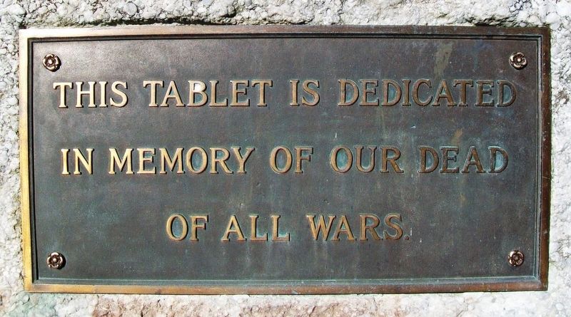War Memorial Marker. Click for full size. War Memorial Marker image. Click for full size.