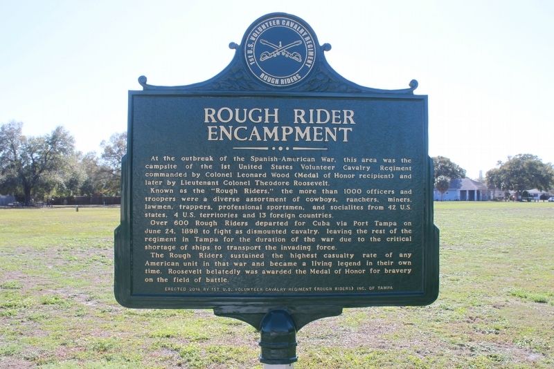 Rough Rider Encampment Marker-Side 1 image. Click for full size.