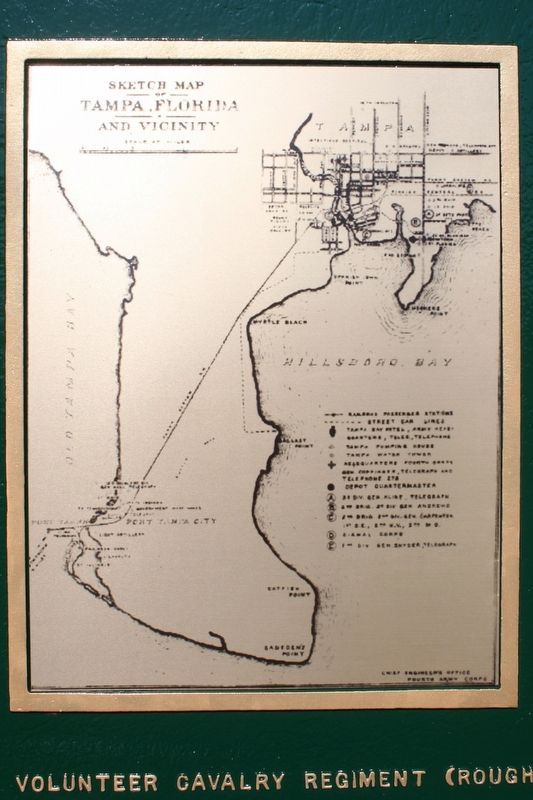 Rough Rider Encampment Marker Map Close-up image. Click for full size.