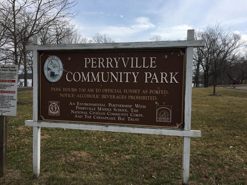 Sign at the entrance to Perryville Community Park image. Click for full size.