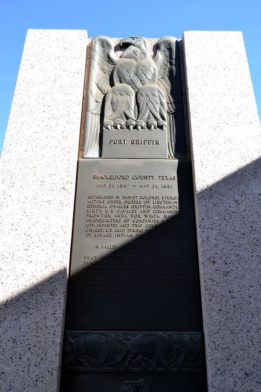 Fort Griffin Marker. Click for full size. Fort Griffin Marker image. Click for full size.