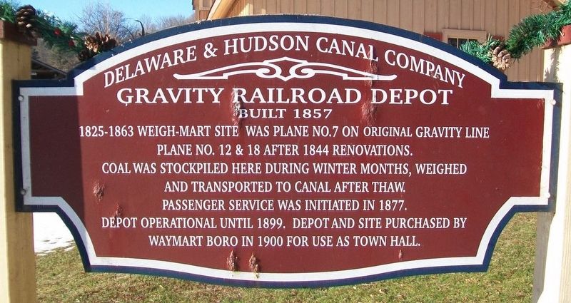 Gravity Railroad Depot Marker. Click for full size. Gravity Railroad Depot Marker image. Click for full size.