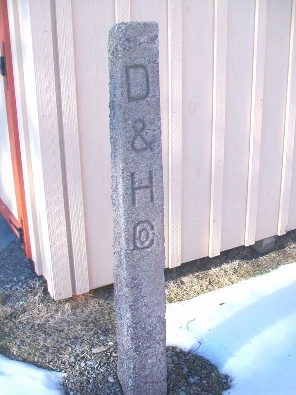 Historic Post Relocated to the Gravity Railroad Depot. Click for full size. Historic Post Relocated to the Gravity Railroad Depot image. Click for full size.