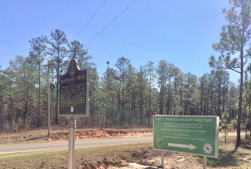 Bartram's Trail Marker looking southerly on Rockville Road. image. Click for full size.