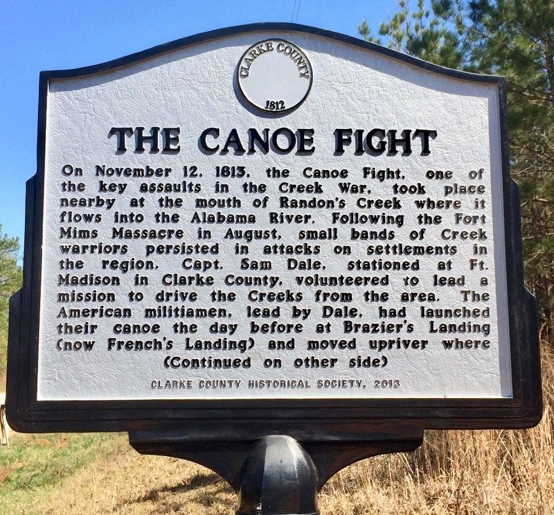 The Canoe Fight Marker (Side 1). Click for full size. The Canoe Fight Marker (Side 1) image. Click for full size.