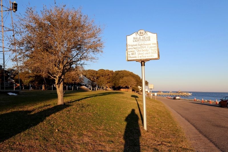Bald Head Lighthouse Marker. Click for full size. Bald Head Lighthouse Marker image. Click for full size.