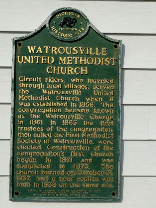 Watrousville United Methodist Church Marker image. Click for full size.