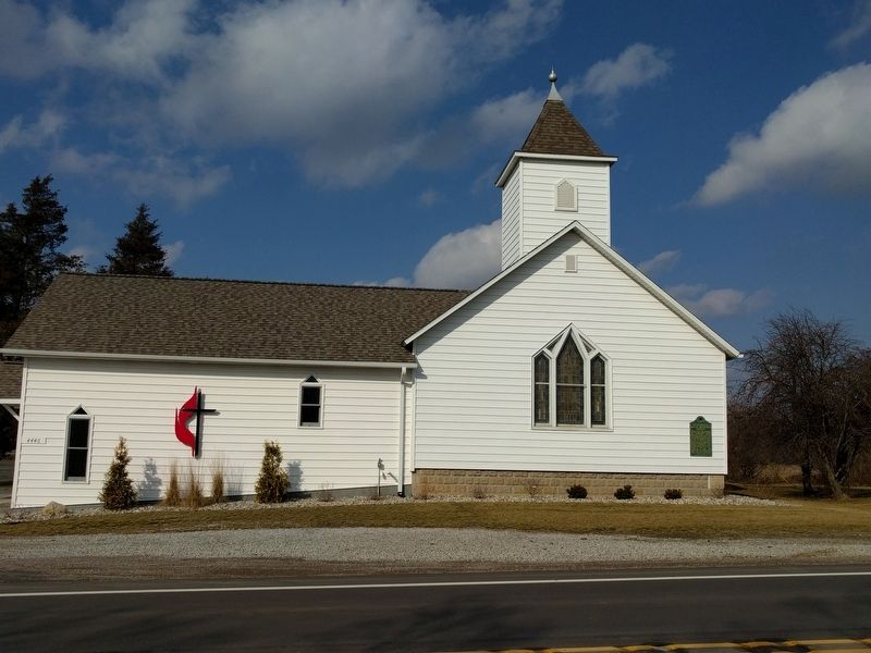 Watrousville United Methodist Church and Marker image. Click for full size.