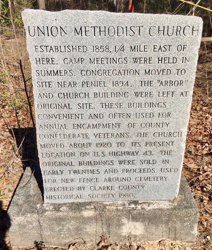 Union Methodist Church Marker image. Click for full size.