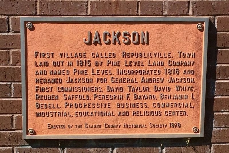 Jackson Marker. Click for full size. Jackson Marker image. Click for full size.