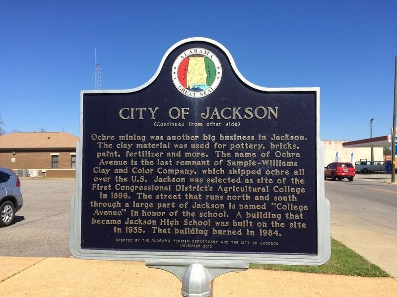 City of Jackson Marker (Side 2) image. Click for full size.