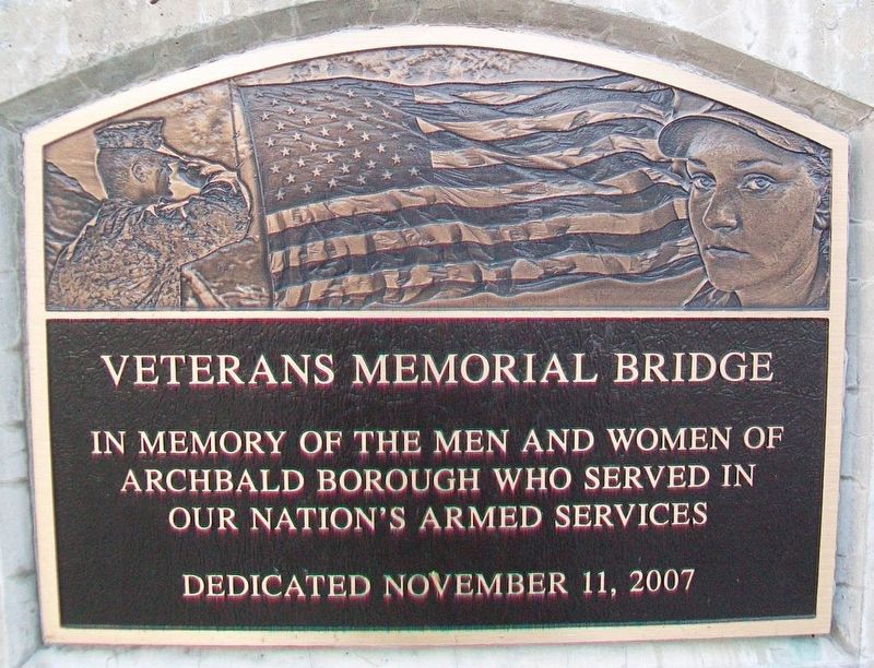 Veterans Memorial Bridge Marker image. Click for full size.