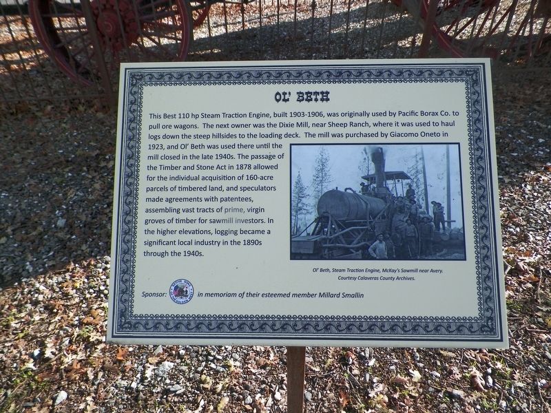 Ol' Beth Marker. Click for full size. Ol' Beth Marker image. Click for full size.