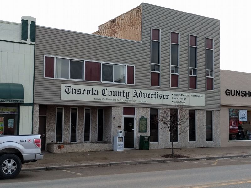 Tuscola County Advertiser and Marker. Click for full size. Tuscola County Advertiser and Marker image. Click for full size.